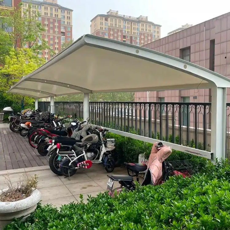 阿拉善盟膜结构电动车棚